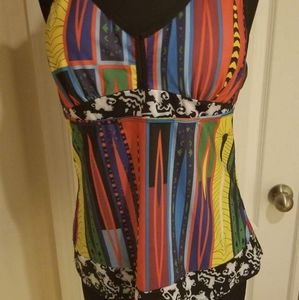African Print type 1-2X Plus Size Swimsuit